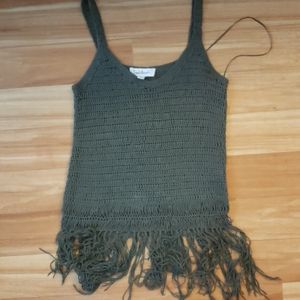 Fringe crochet tank top